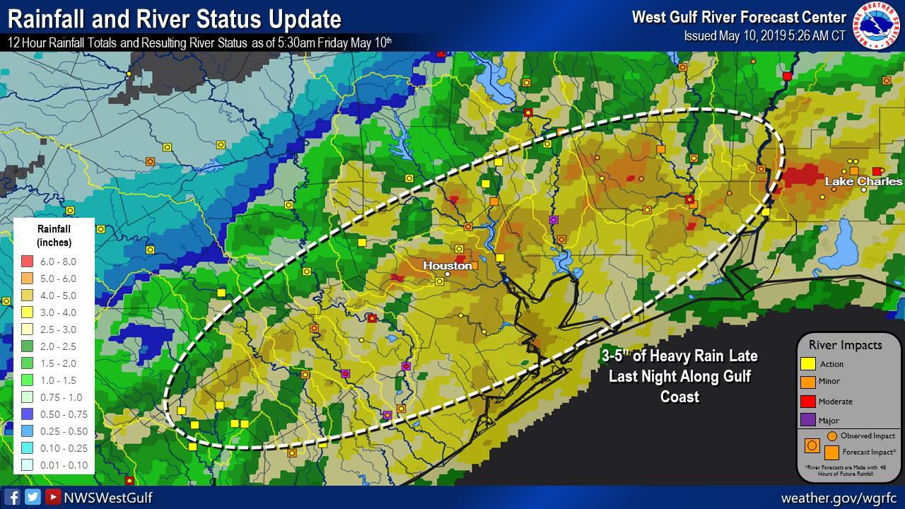 Rain totals from Thursday night